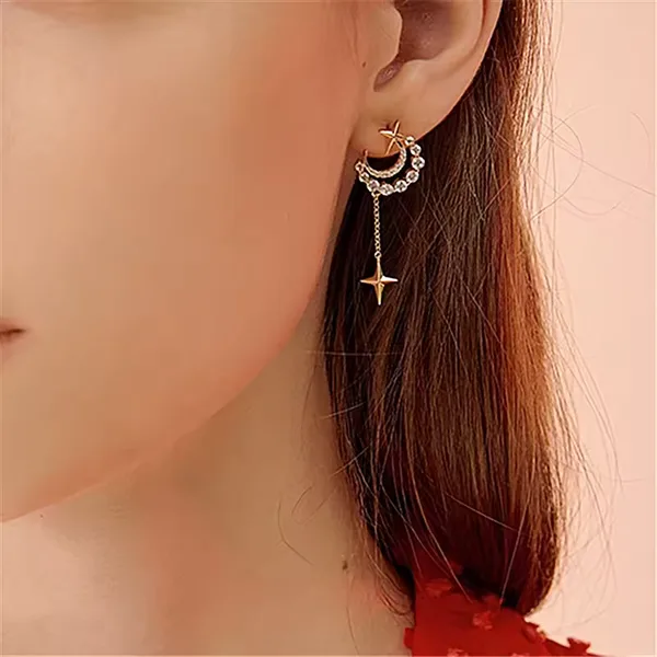 Aretes Luna y Estrella