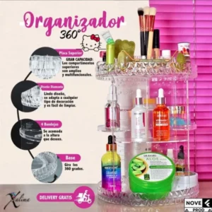 Organizador giratorio 360° de maquillaje