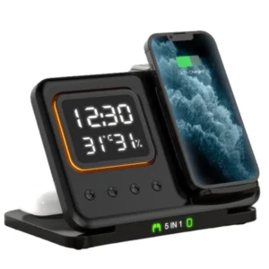Estación de carga inalámbrica 5 en 1 para iPhone y Android