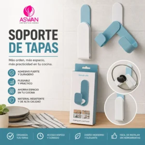 Organizador plegable para tapas de cocina