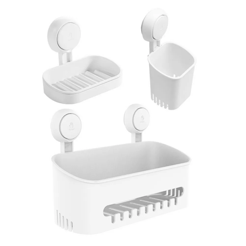Set de organizadores de baño con ventosa
